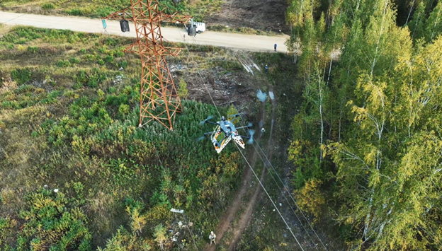 Применение уникальной технологии диагностики ЛЭП с помощью БАС «Стрекоза»